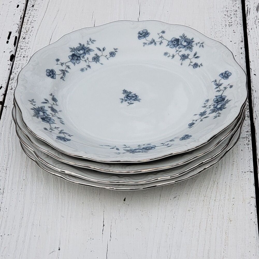Johann Haviland Traditions Blue Garland SET Of 4 Dessert Plates